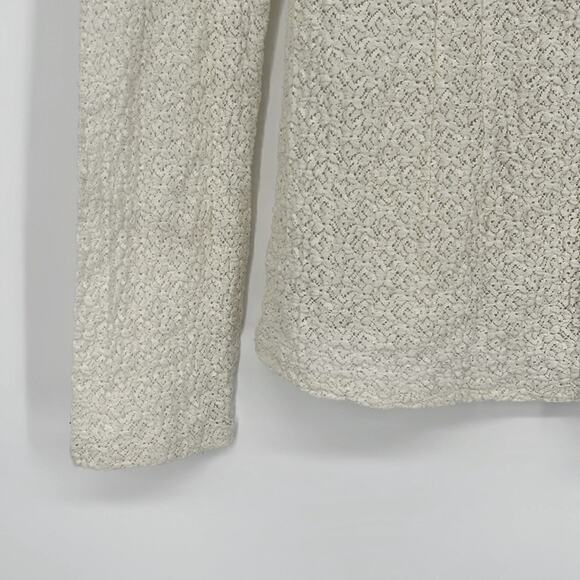 J. Jill Vintage 90s Lace Button Down Shirt Top Cream XS Polo Cardigan Cottage - Picture 5 of 8